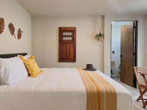 King bed and sleeping area