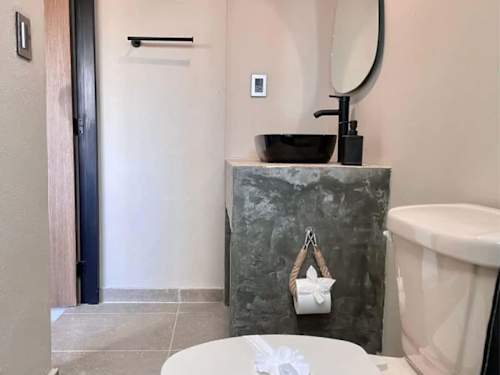 Private bathroom with walk-in shower