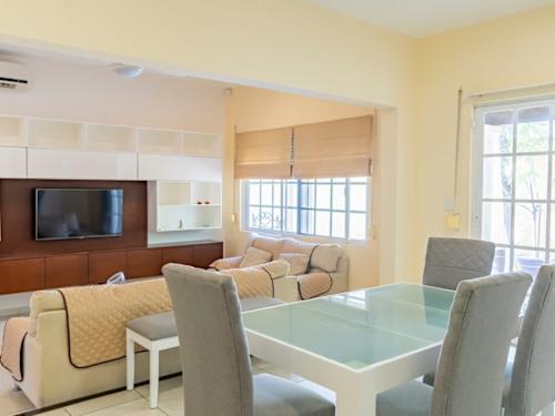 Dining area with table for the group