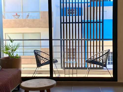 Private balcony dining with view