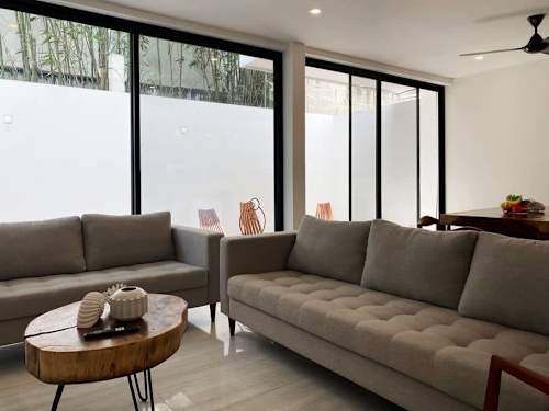 Living room with comfortable sofa