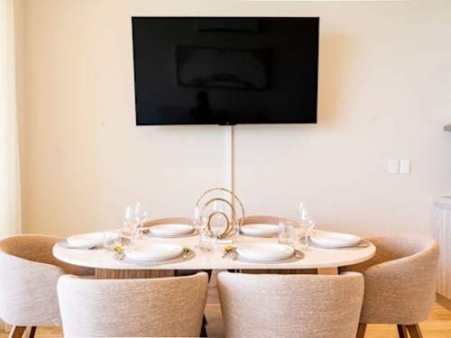 Dining area with Smart TV