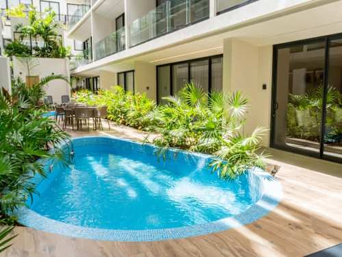 Private balcony with greenery