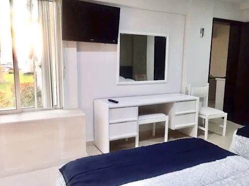 Second bedroom with two double beds