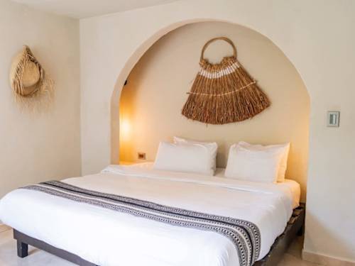 Studio with comfortable king bed.