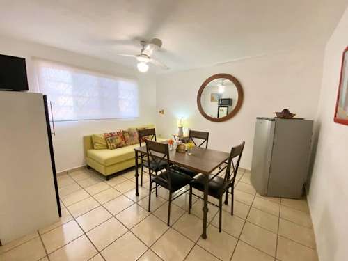Dining area and fully equipped kitchen