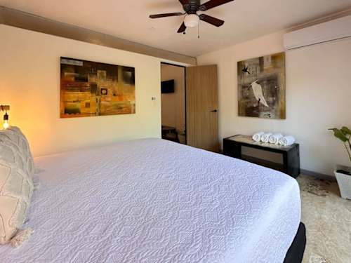 Bedroom with comfortable bed