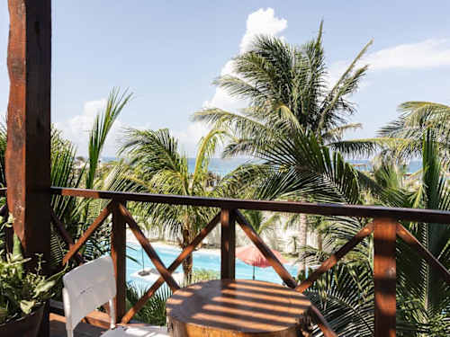 Private balcony with sea view