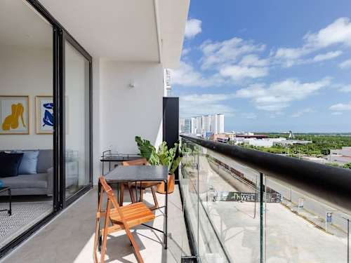Private terrace with lagoon view