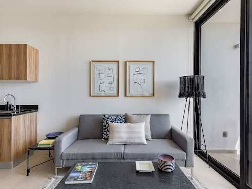 Living room with sofa bed