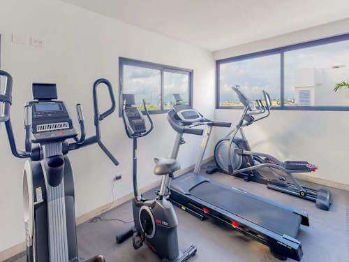 Shared fitness center in the building