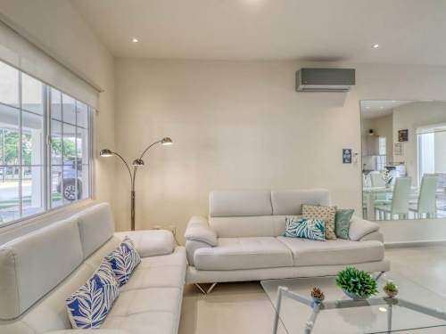 Spacious living area with natural light