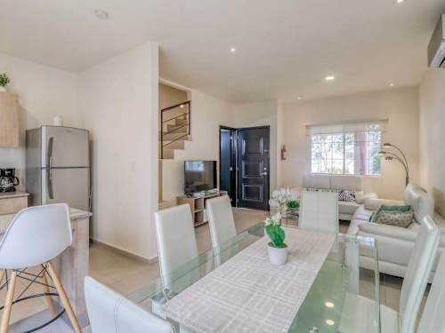 Open living and dining space
