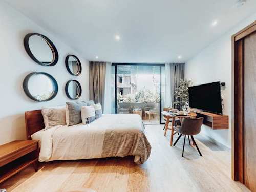 Living area with sofa