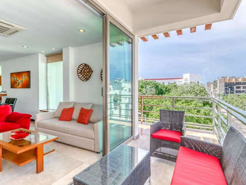Living room with balcony access