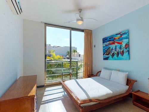 Master bedroom with queen bed