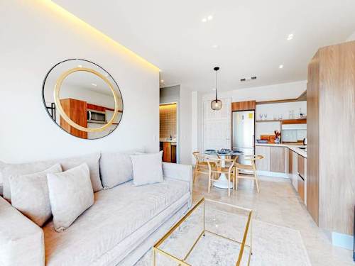 Private balcony with seating and ocean views