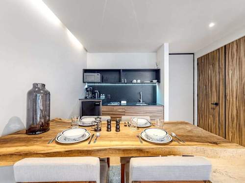 Dining table beside the kitchen