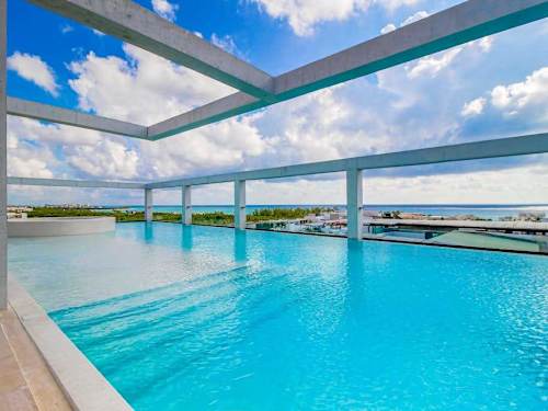 Shared rooftop pool