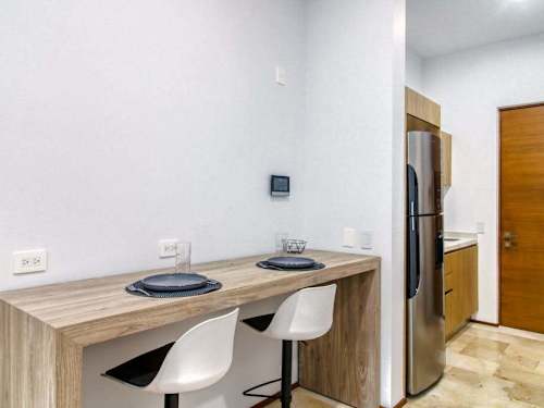 Studio with patio access