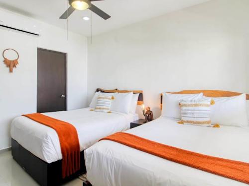 Bedroom with comfortable bedding