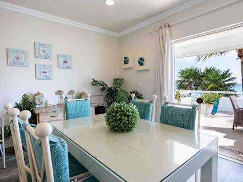 Open-plan kitchen and dining area