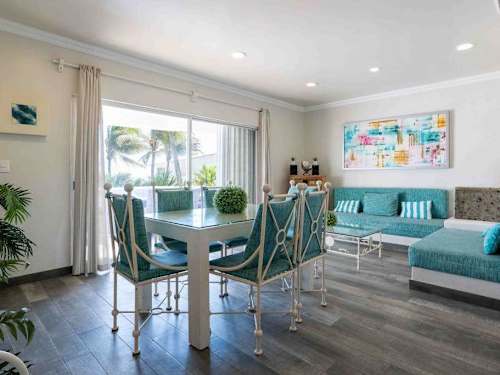 Living area opening to the balcony