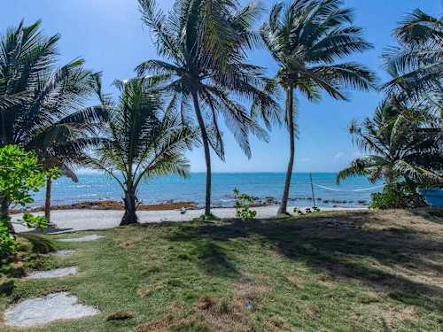 White-sand beach and Caribbean sea