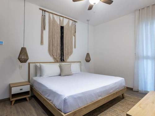 Primary bedroom with king bed