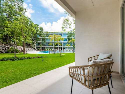 Balcony with garden view