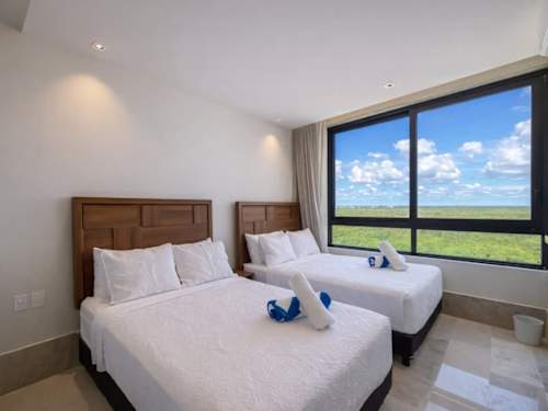 Bedroom with ocean views
