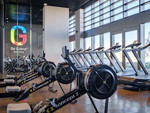 On-site cycling and cardio studio with spin bikes, an energizing workout steps from your door