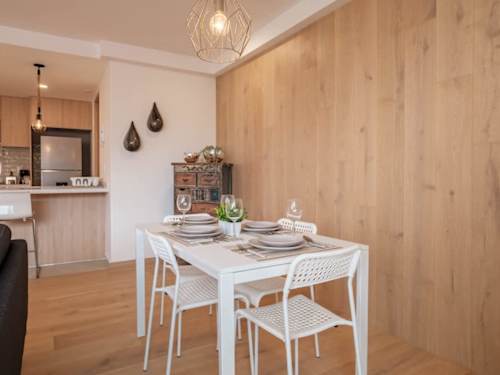 Cheerful dining table for shared meals, steps from the kitchen and close to Condesa's cafes