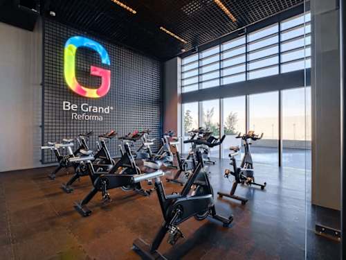 Dedicated spin studio in the building, ride out your workout without stepping outside