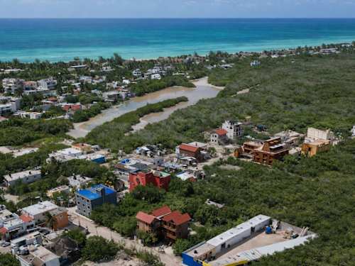 Aerial view of Holbox island