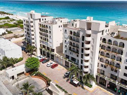 Beachfront building - aerial view
