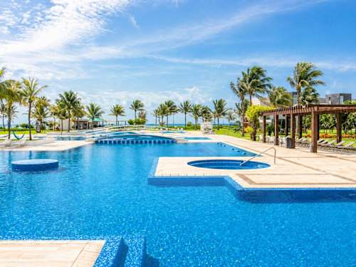 Shared resort infinity pool