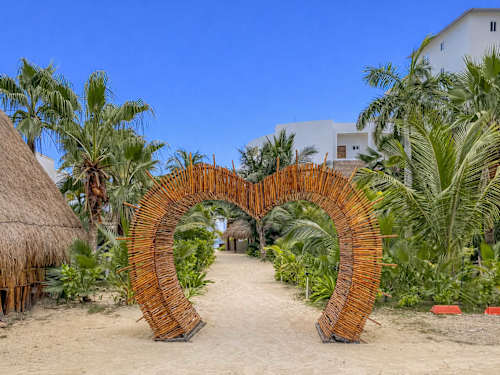 Beachfront ceremony arch, ideal for weddings