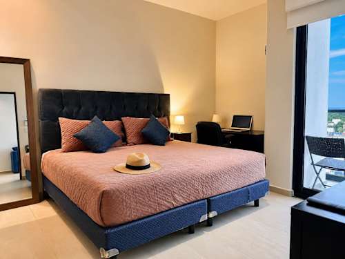 Bedroom with king bed