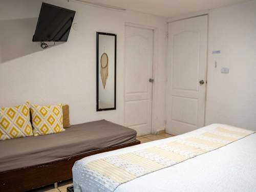 Comfortable sofa bed and TV corner, a laid-back spot to unwind