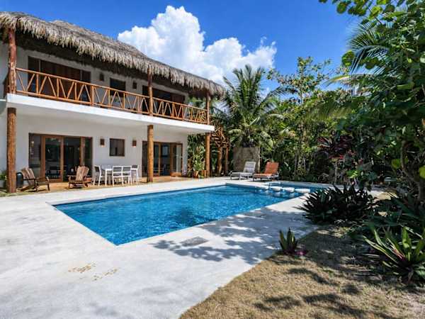 Beachfront House with Private Pool in Tulum