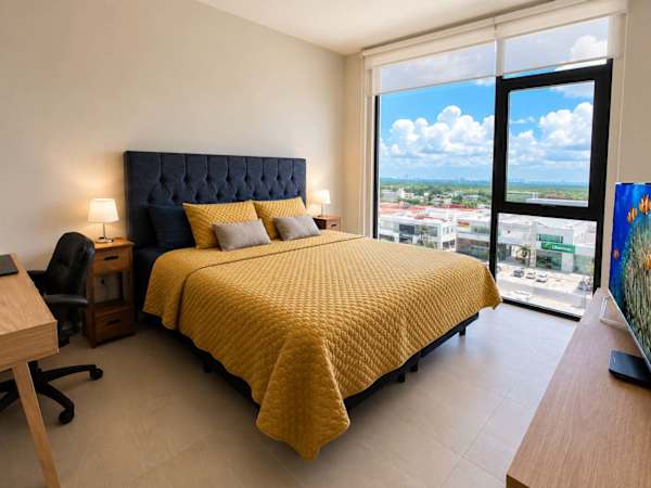 Cancun 1BR Lagoon View - Rooftop Pool & Gym