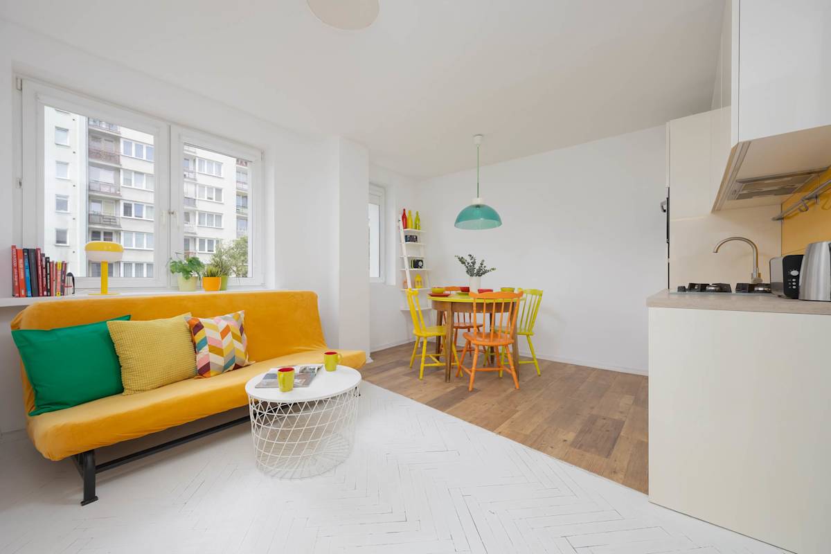 Colorful Two Bedroom Apartment Platynowa Warsaw Perfect for Remote Work by Noclegi Renters — Warszawa, Mazovia — vacation rental