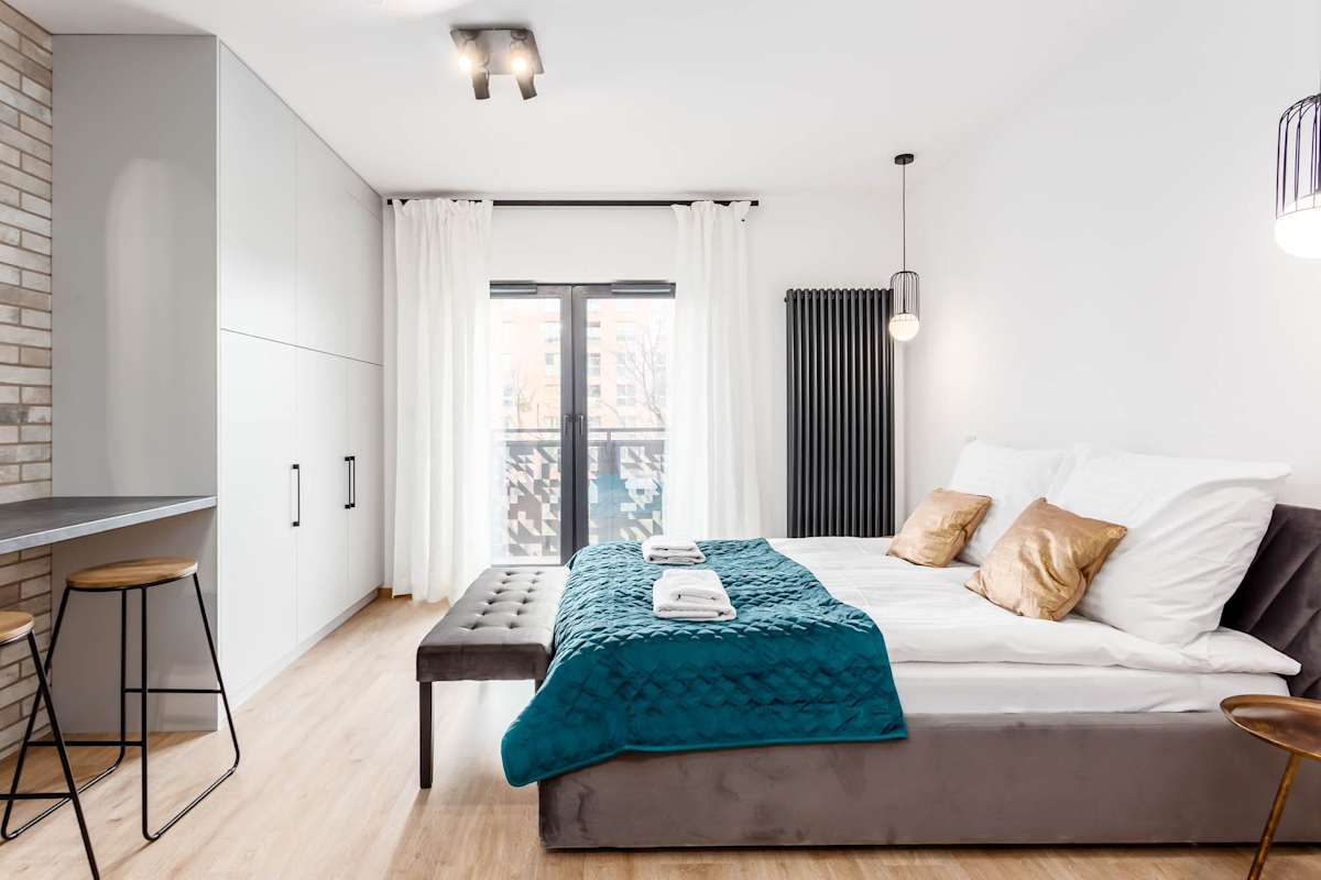 Dwie Motławy 20 | Studio | Balcony with River View