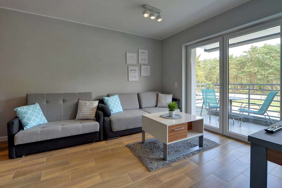 Pogorzelica Wojska Polskiego 7C | Bright Grey Studio | Balcony | Parking | Near the Beach — Pogorzelica, Województwo zachodniopomorskie — vacation rental