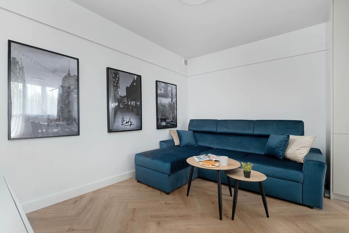 Franciszkańska 66/68 | Łódź | Blue and White Apartment | Balcony — Łódź, Województwo łódzkie — vacation rental
