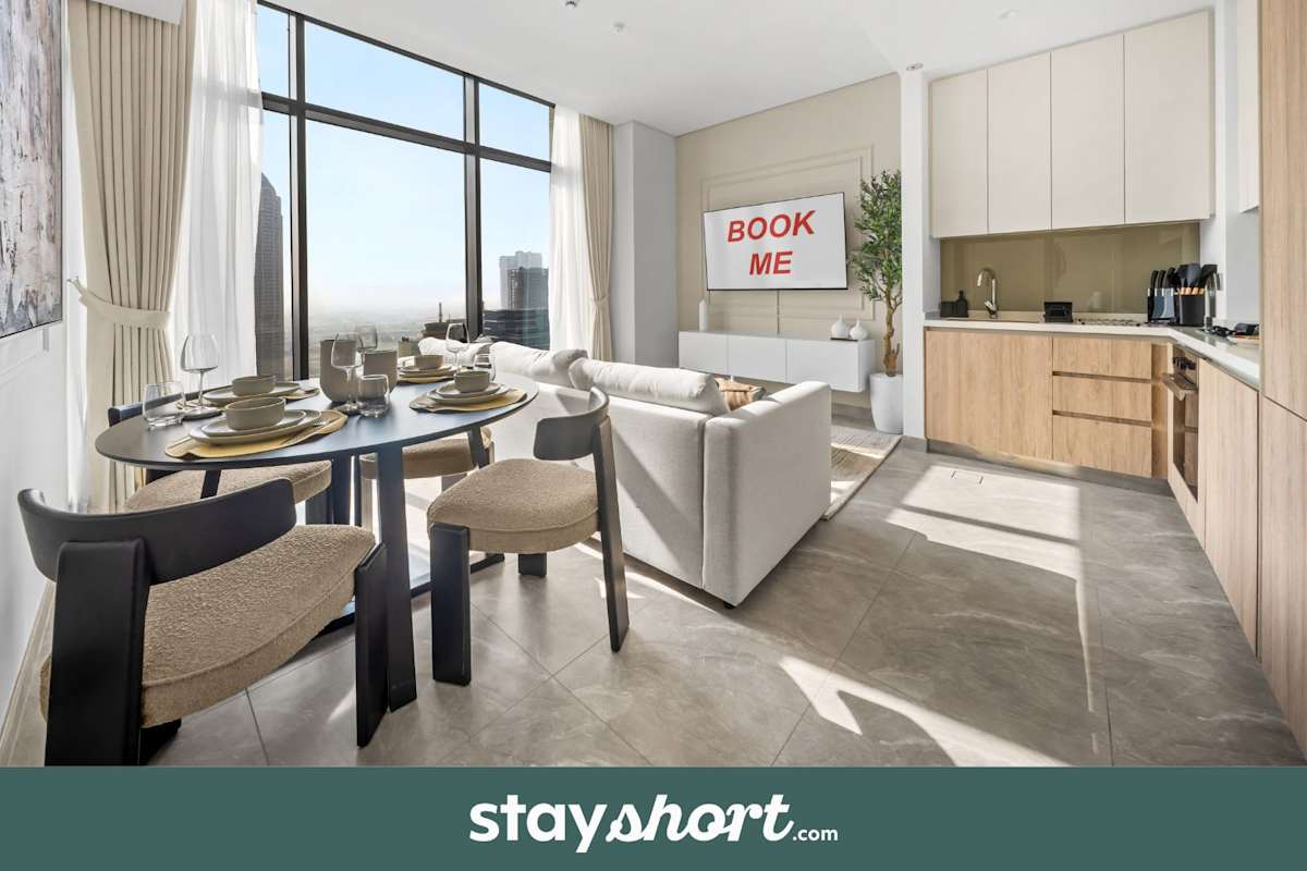StayShort - Sleek Business Bay 1BR - Modern Stay for 4