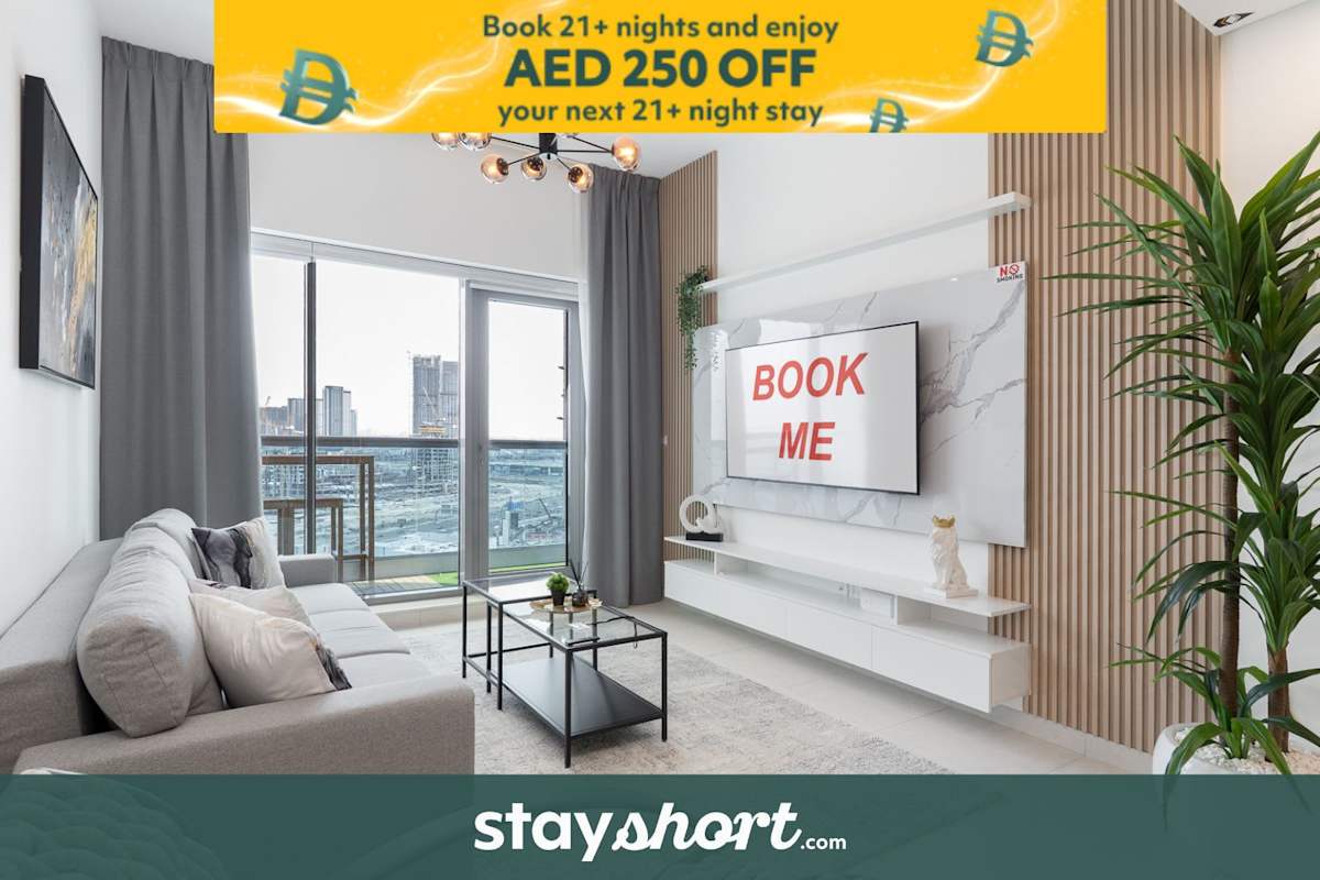 StayShort - Modern 1BR in Prime Business Bay 4 Guests