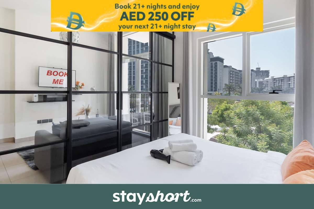 Free housekeeping visits during your stay - StayShort - Modern & Cozy Dubai Hills Retreat Sleeps 4 Great Location