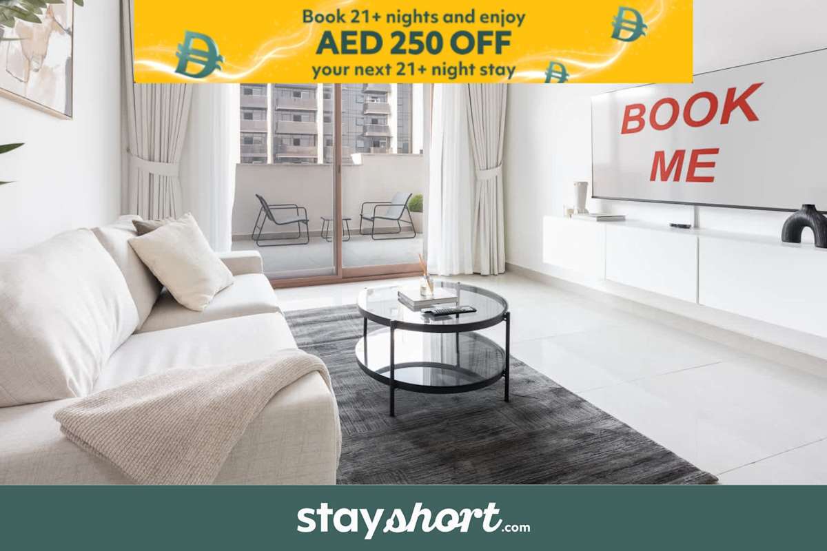 Free housekeeping visits during your stay - StayShort - Spacious JVC Apartment with Large Balcony Sleeps 4